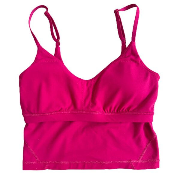 Lululemon Align Cropped Cami Tank Passionate Pink Sz 2 Nulu Activewear - Picture 6 of 8